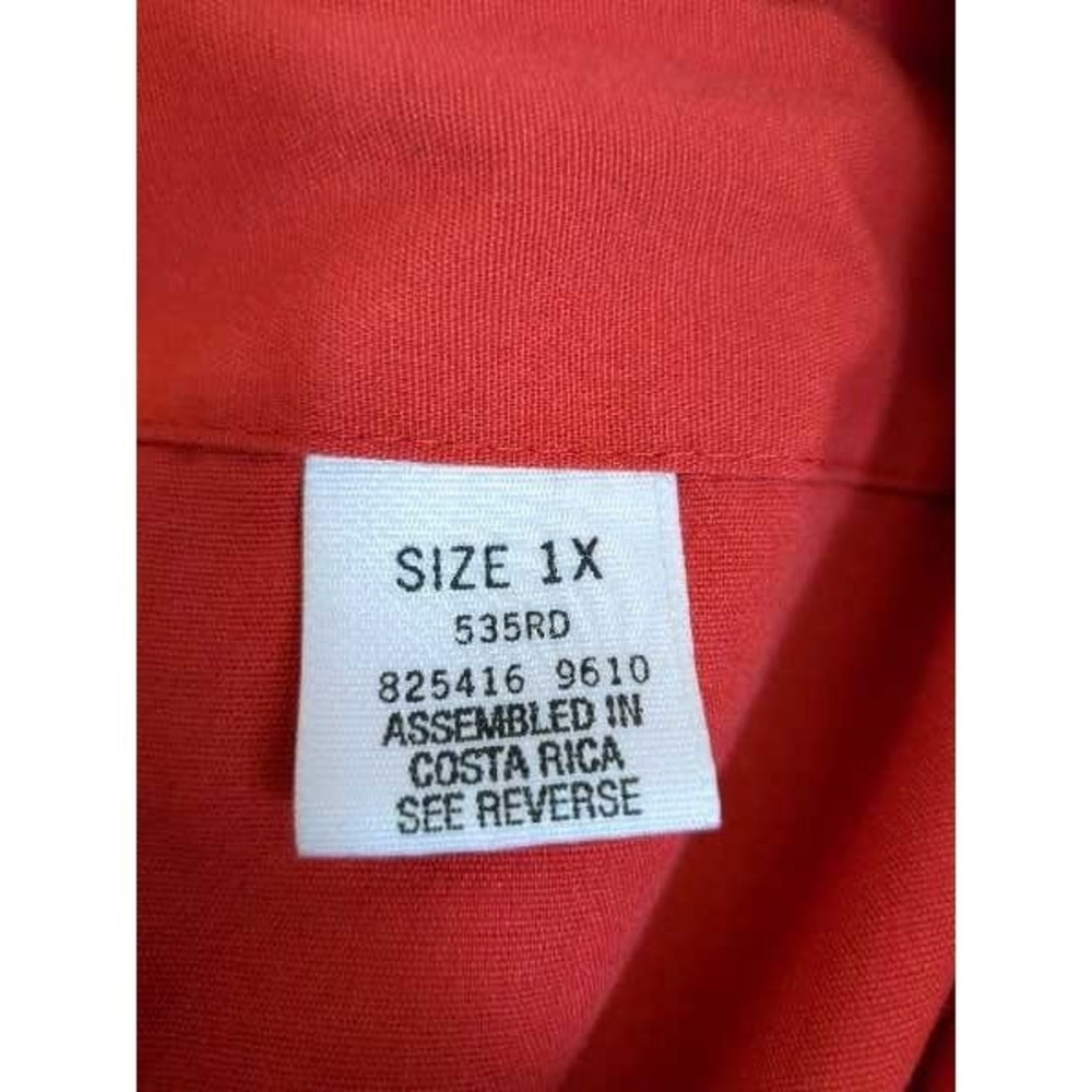 Todd Red Kmart Logo Vest Size 1X V-Neck Button Front Sleeveless Gingham - Picture 7 of 12